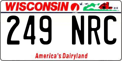 WI license plate 249NRC