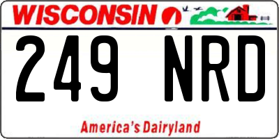 WI license plate 249NRD
