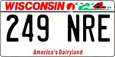 WI license plate 249NRE