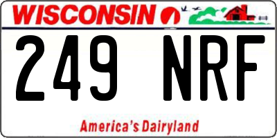 WI license plate 249NRF