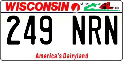 WI license plate 249NRN