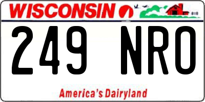 WI license plate 249NRO