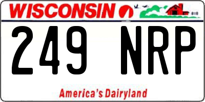 WI license plate 249NRP