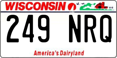WI license plate 249NRQ