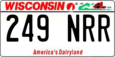 WI license plate 249NRR