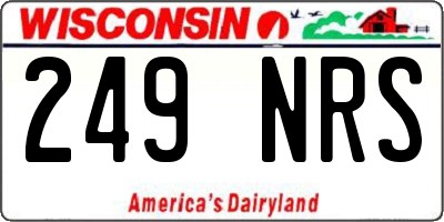WI license plate 249NRS