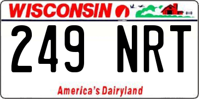 WI license plate 249NRT