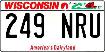 WI license plate 249NRU