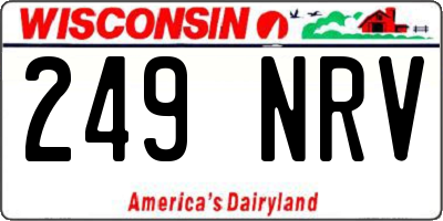 WI license plate 249NRV