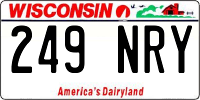 WI license plate 249NRY