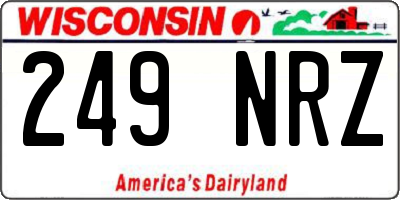 WI license plate 249NRZ