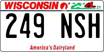 WI license plate 249NSH