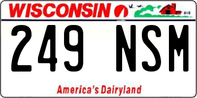 WI license plate 249NSM