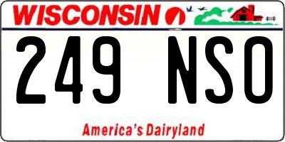 WI license plate 249NSO