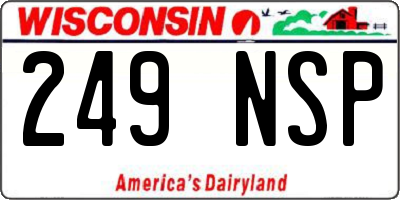 WI license plate 249NSP