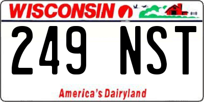 WI license plate 249NST