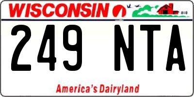 WI license plate 249NTA