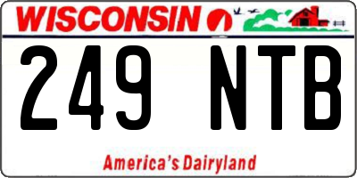 WI license plate 249NTB