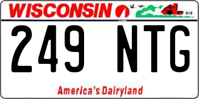 WI license plate 249NTG