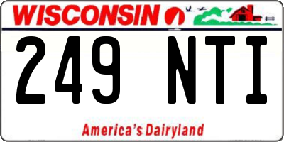 WI license plate 249NTI
