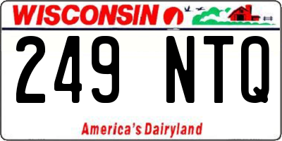 WI license plate 249NTQ