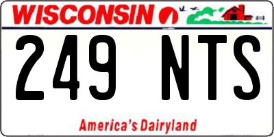 WI license plate 249NTS
