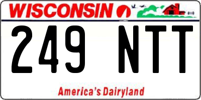 WI license plate 249NTT