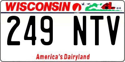 WI license plate 249NTV