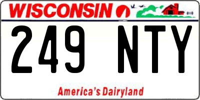 WI license plate 249NTY