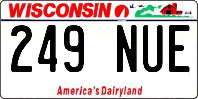 WI license plate 249NUE