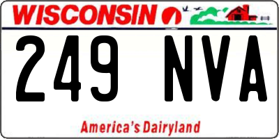 WI license plate 249NVA