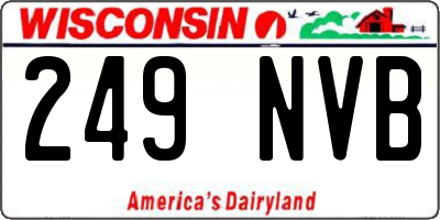 WI license plate 249NVB