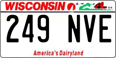 WI license plate 249NVE