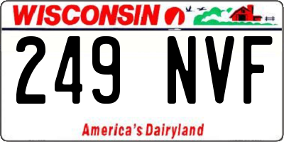 WI license plate 249NVF