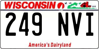 WI license plate 249NVI
