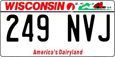WI license plate 249NVJ