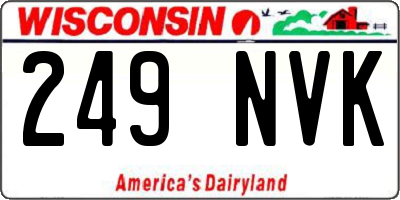 WI license plate 249NVK