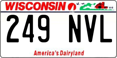 WI license plate 249NVL