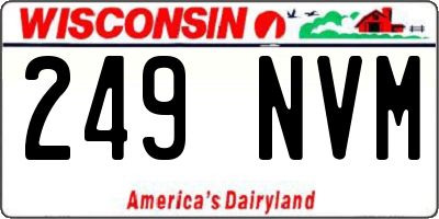 WI license plate 249NVM