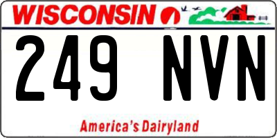 WI license plate 249NVN
