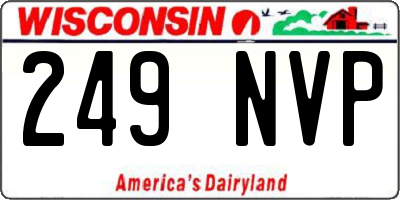 WI license plate 249NVP