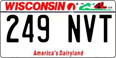 WI license plate 249NVT