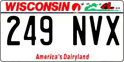 WI license plate 249NVX