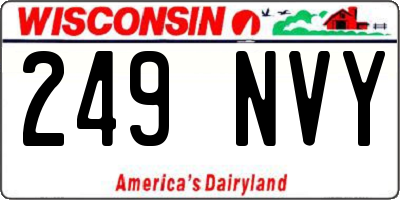 WI license plate 249NVY