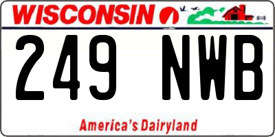 WI license plate 249NWB