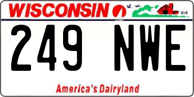 WI license plate 249NWE