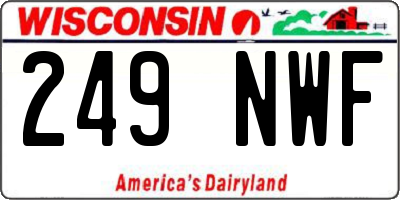 WI license plate 249NWF