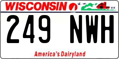WI license plate 249NWH