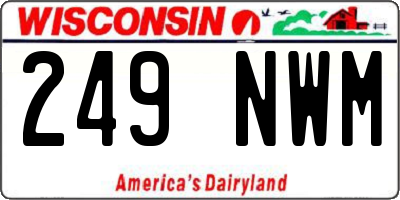WI license plate 249NWM