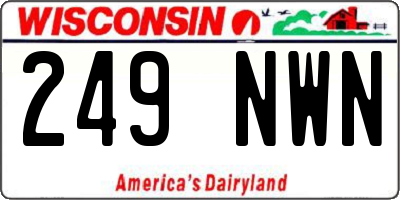 WI license plate 249NWN